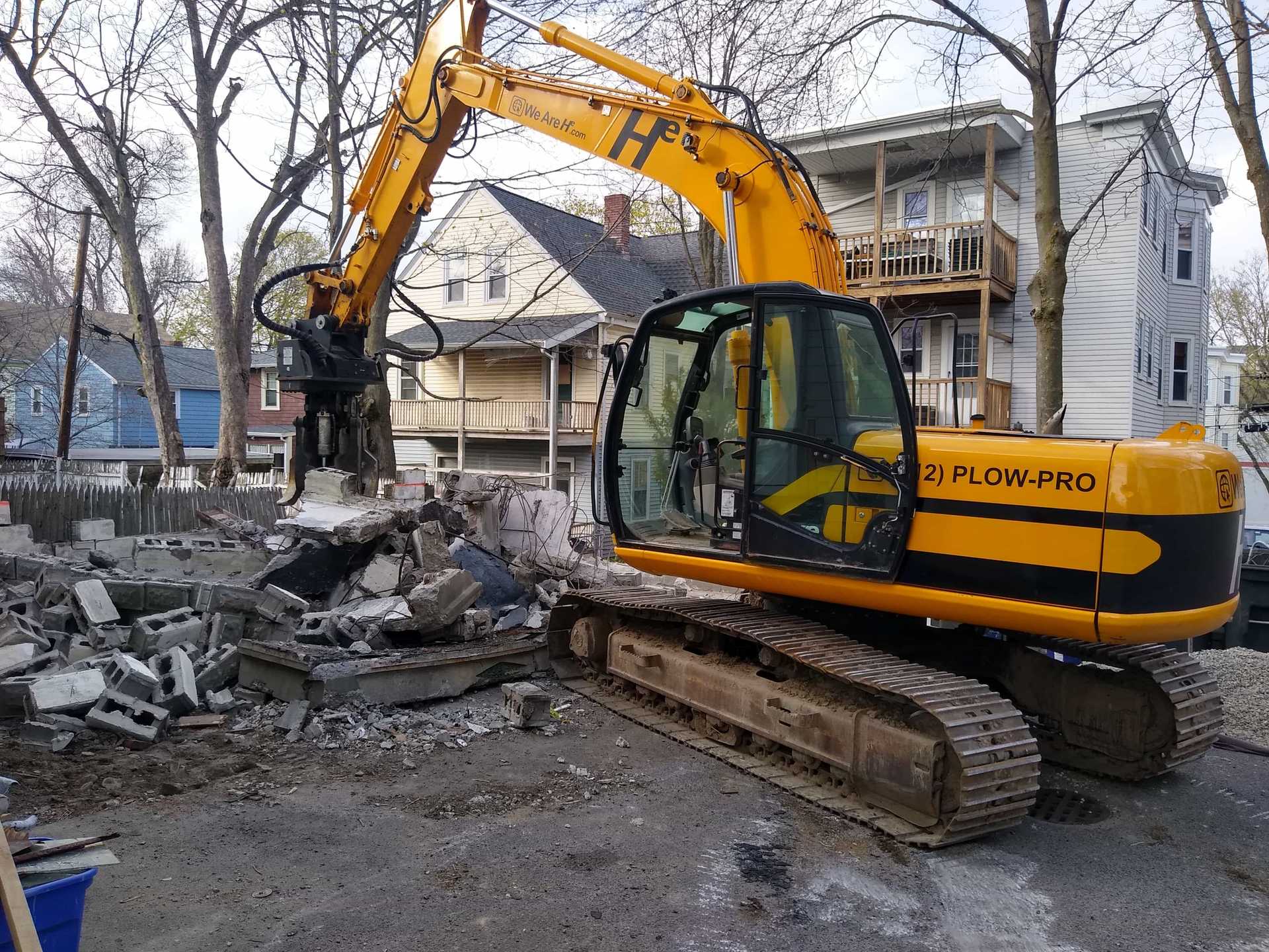 Hunter Environmental Excavator doing demolition